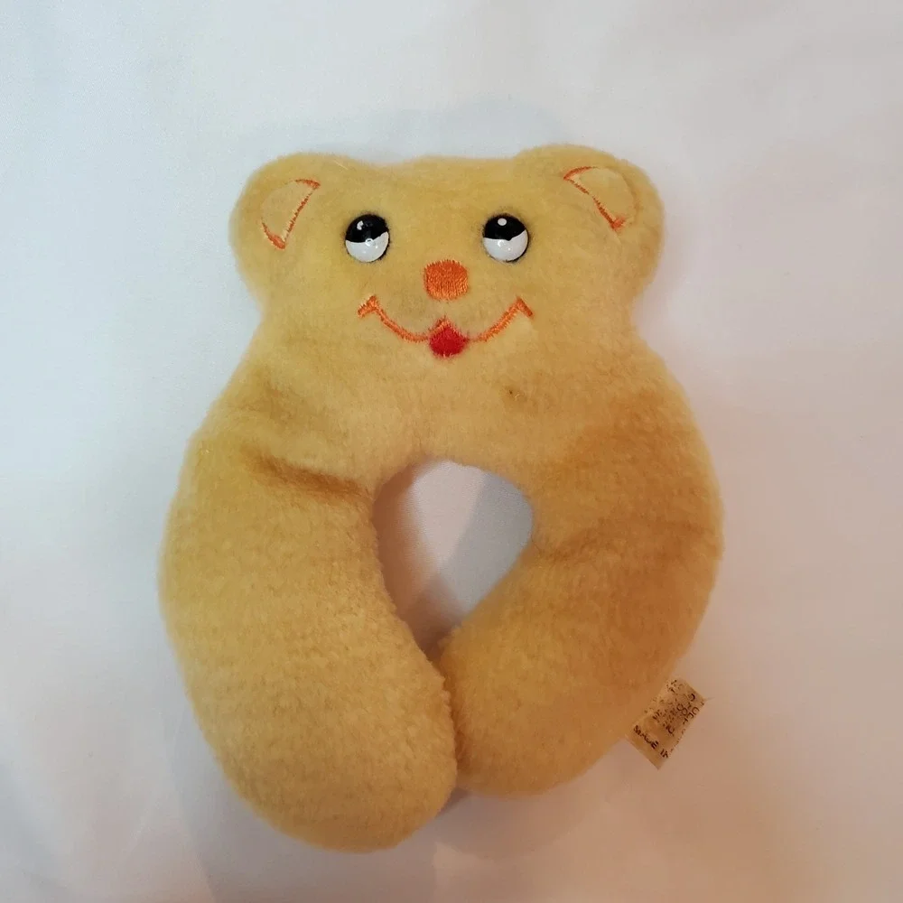 Vintage Stahlwood‎ Toy Plush Teddy Bear Rattler Toddler Baby 5